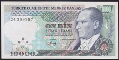7.EMİSYON 4.TERTİP 10000 LİRA I24 369397 ÇİLALTI (SARI KAĞIT)