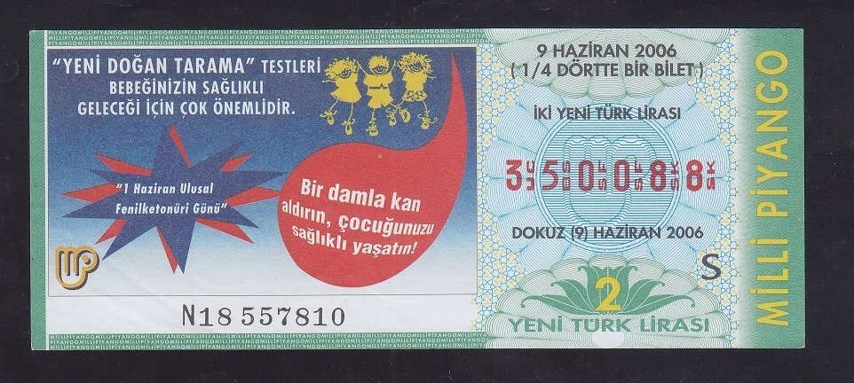 2006 9 HAZİRAN ÇEYREK BİLET