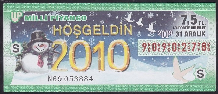 2009 31 ARALIK ÇEYREK BİLET - S SERİSİ
