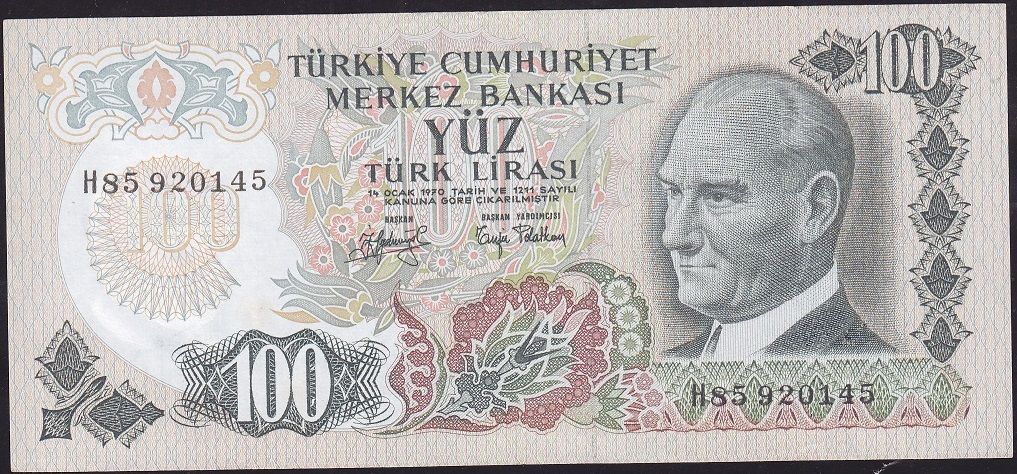 6.Emisyon 2.Tertip 100 Lira H85 920145 Çok Çok Temiz