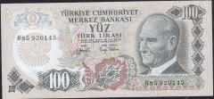 6.Emisyon 2.Tertip 100 Lira H85 920145 Çok Çok Temiz