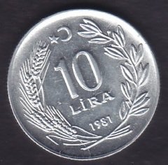 1981 YILI 10 LİRA ÇİL