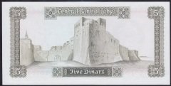 Libya 5 Dinar 1972 Çil Pick 36b