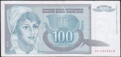 Yugoslavya 100 Dinar 1992 Çok Temiz +