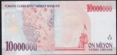 7.Emisyon 10.000.000 Lira D64 051153 Çok Çok Temiz+