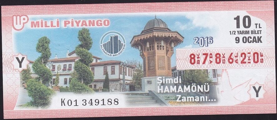 2016 9 Ocak Yarım Bilet - Y Serisi