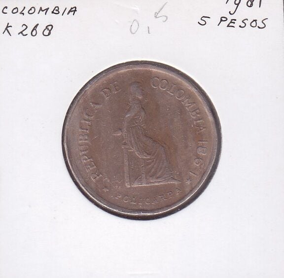 Kolombiya 5 Pesos 1981