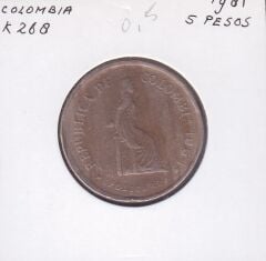 Kolombiya 5 Pesos 1981