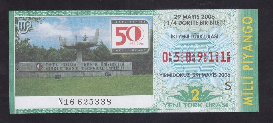 2006 29 MAYIS ÇEYREK BİLET