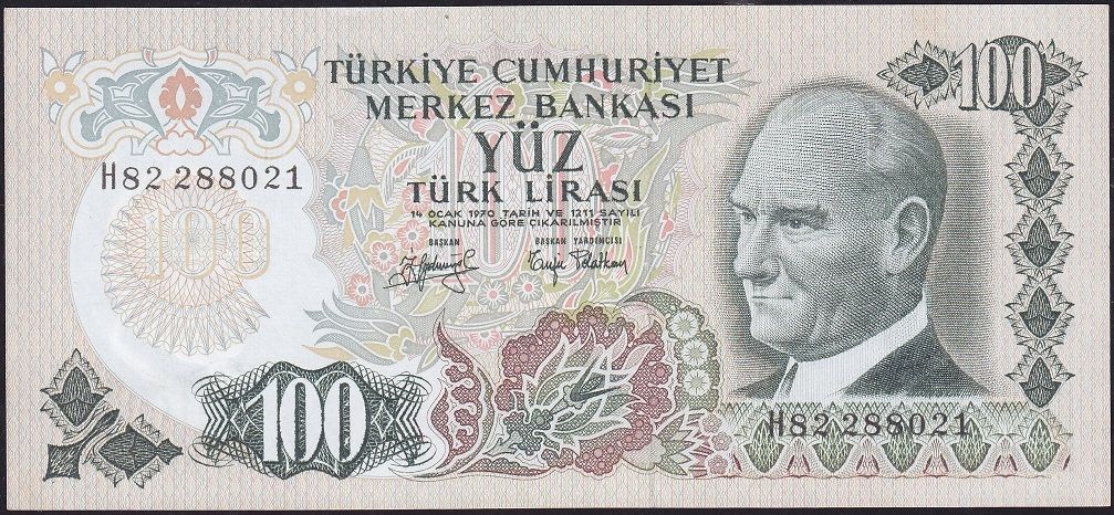 6.Emisyon 2.Tertip 100 Lira H82 288021 Çilaltı Çil
