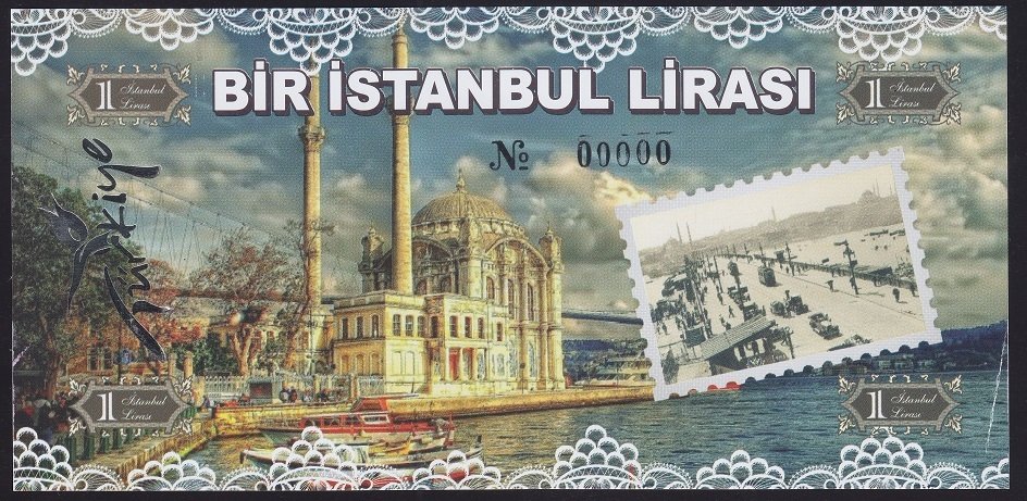 ÖZEL BASKI 1 İSTANBUL LİRASI - HOLOGRAMLI - EMNİYET ŞERİTLİ