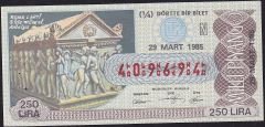 1985 29 Mart Çeyrek Bilet - N Serisi