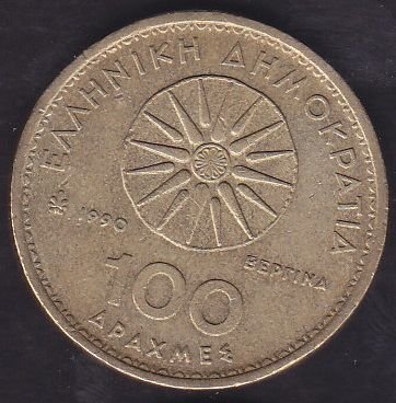Yunanistan 100 Drahmi 1990
