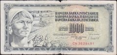 Yugoslavya 1000 Dinar 1981 Haliyle