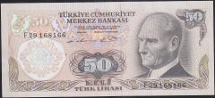 6.EMİSYON 1.TERTİP 50 LİRA F29 168166 ÇİLALTI