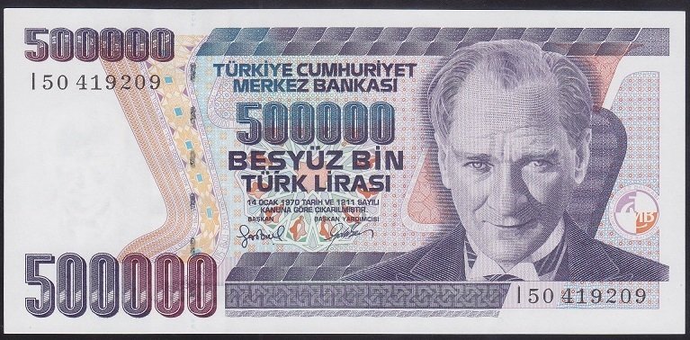 7.EMİSYON 4.TERTİP 500000 LİRA I50 419209 ÇİLALTI ÇİL