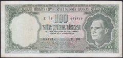 5.Emisyon 6.Tertip 100 lira E88 094919 Çok Temiz ( Yıkanmış )