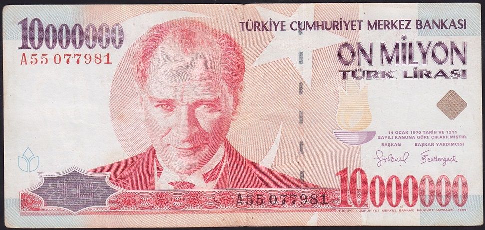 7.Emisyon 10 000 000 Lira A55 077981
