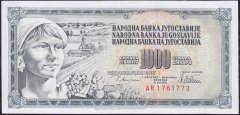 Yugoslavya 1000 Dinar 1978 Ççt Çilaltı