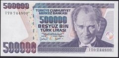 7.EMİSYON 4.TERTİP 500000 LİRA I70 744800 ÇİLALTI (HAFİF BOMBE VAR)