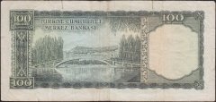 5.Emisyon 6.Tertip 100 lira F62 042860 Temiz