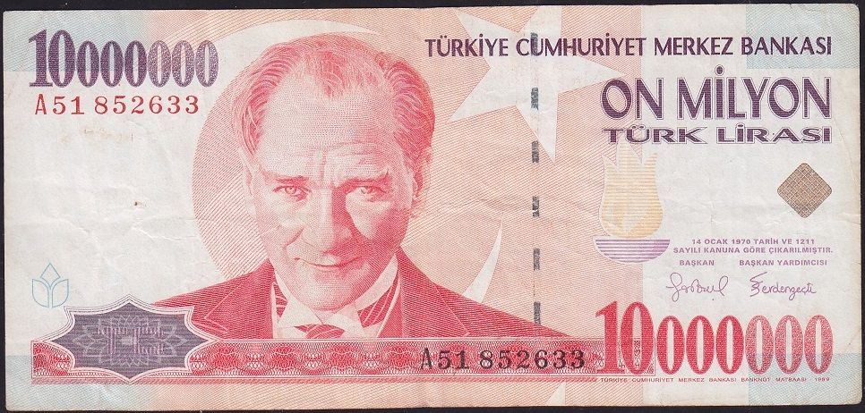 7.Emisyon 10 000 000 Lira A51 852633