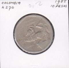 Kolombiya 10 Pesos 1985