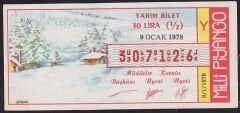 1978 9 Ocak Yarım Bilet - Y Serisi