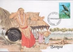 Samoa 20 Sene 1988 İlk Gün Zarfında Damgalı Pullu