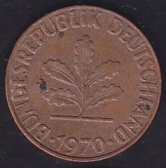 Almanya 2 Pfennig 1970 J
