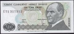 7.Emisyon 2.Tertip 10 Lira E71 317312 Çil