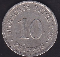 Almanya 10 Pfennig 1900 A