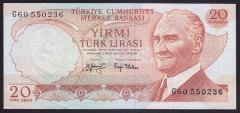 6.EMİSYON 3.TERTİP 20 LİRA G60 550236 ÇİLALTI