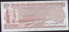 6.Emisyon 3.Tertip 20 Lira F26 523248 Çok Çok Temiz+