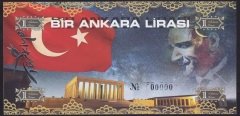 ÖZEL BASKI 1 ANKARA LİRASI - HOLOGRAMLI - EMNİYET ŞERİTLİ