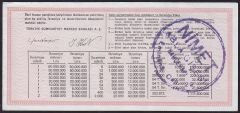 1985 30 Ağustos Yarım Bilet - Z Serisi