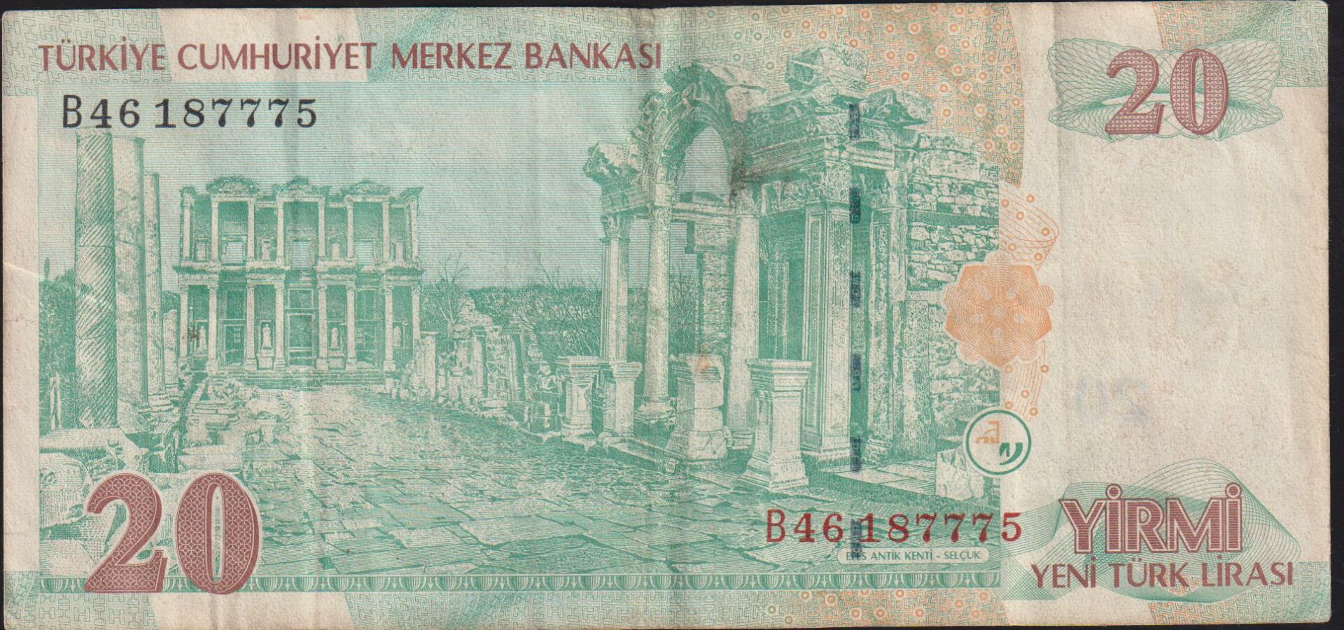 8.Emisyon 20 YTL B46 187775 Çok Temiz