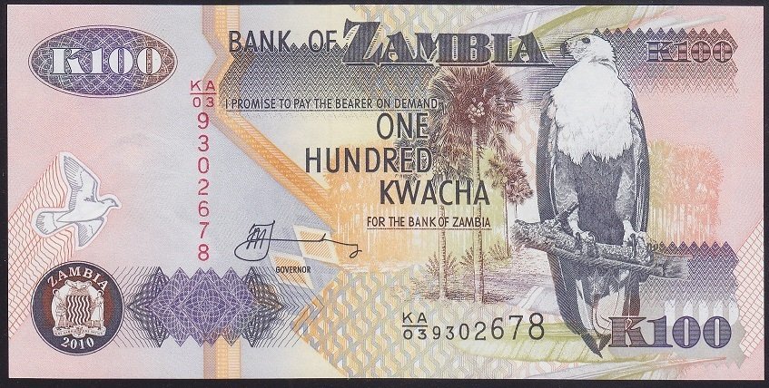 ZAMBİA 100 KWACHA 2010 ÇİL
