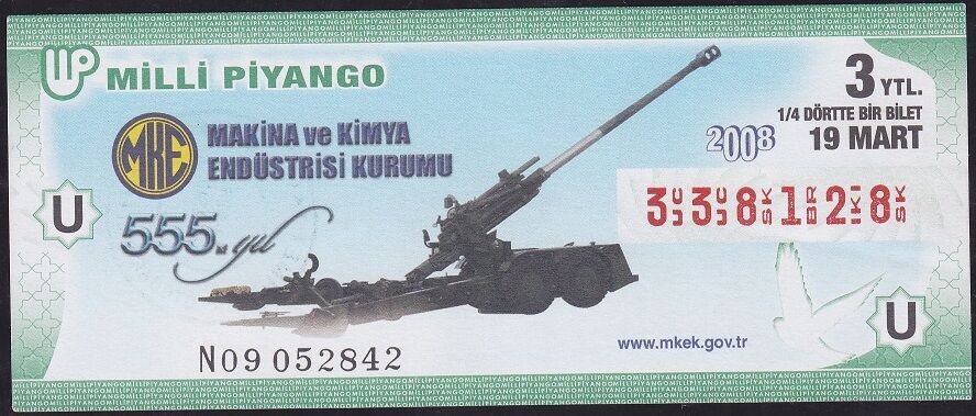 2008 19 Mart Çeyrek Bilet - U Serisi