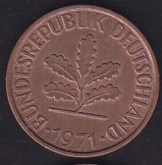 Almanya 2 Pfennig 1971 J