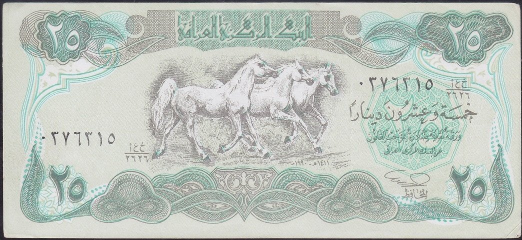 Irak 25 Dinar 1990 Çilaltı