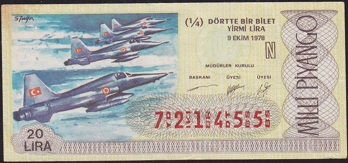 1978 9 Ekim Çeyrek Bilet - N Serisi