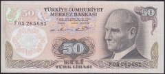 6.EMİSYON 1.TERTİP 50 LİRA F05 265681 ÇÇT +