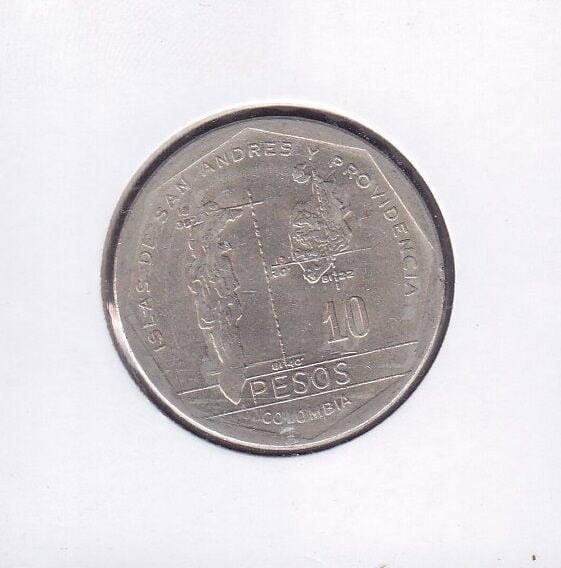 Kolombiya 10 Pesos 1982