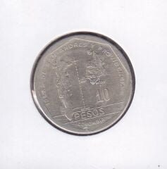 Kolombiya 10 Pesos 1982