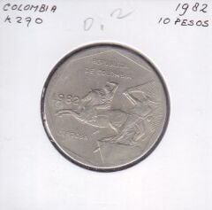Kolombiya 10 Pesos 1982