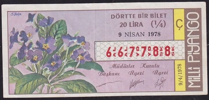 1978 9 Nisan Çeyrek Bilet - Ç Serisi