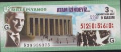2009 9 Kasım Çeyrek Bilet - G Serisi