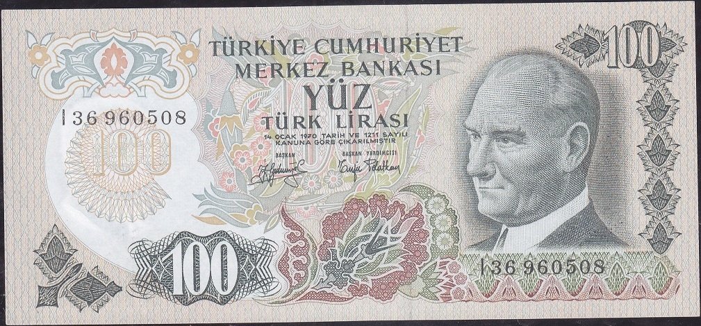 6.Emisyon 2.Tertip 100 Lira I36 960508 Çilaltı Çil