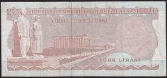 6.Emisyon 3.Tertip 20 Lira F22 588740 Çok Temiz